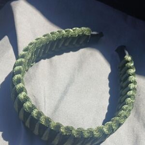 Elegant Green Braided Headband